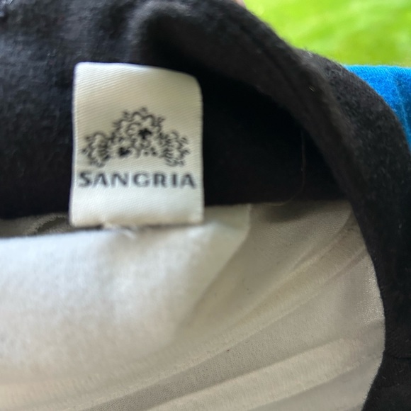 ❤️Signature by Sangria Colorblock Midi Dress - Blue, Black, Cream - Picture 5 of 5